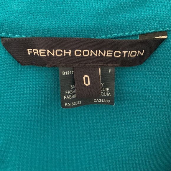 French Connection Teal Colourblock Dress - Picture 3 of 5